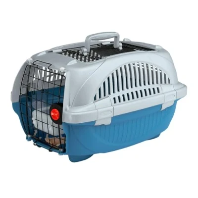 Immagine di Ferplast Trasportino Gatto, Cane fino a 5 Kg, 2 porte in metallo frontale e superiore, Cuscino Ciotola inclusi 34 x 51 h 30 cm, ATLAS DELUXE 10 OPEN Rigido