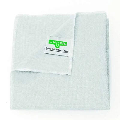 Immagine di Unger MicroWipe 200 Panno in microfibra (colore bianco, dimensioni 40 x cm, 1 pezzo, 80% poliestere/20% poliammide, panni per la pulizia) ME40W