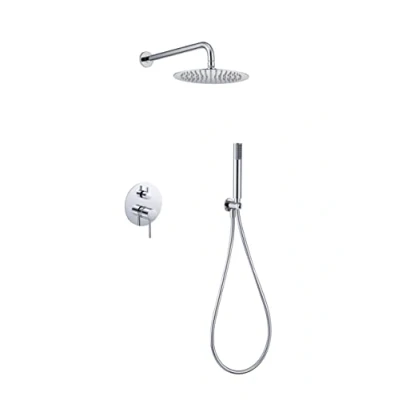Immagine di MICE Set doccia incasso parete monocomando a 2 vie Rubinetteria bagno colore cromato kit