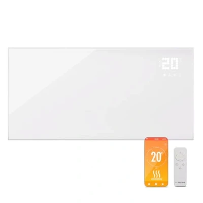 Immagine di KLARSTEIN Stufa Elettrica Infrarossi Basso Consumo, Pannello Radiante 770W, Telecomando e Timer, WiFi App, Pannelli a Riscaldamento, per Riscaldamento No CO2