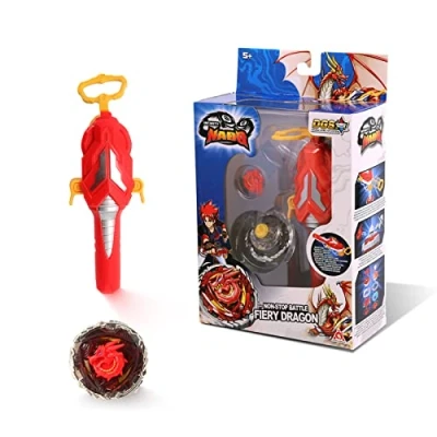 Immagine di Infinity Nado Fiery Dragon Trottola Non Stop con Lanciatore Magnetico e Anello in Metallo, Giocattolo per Bambini dai 5 Anni su, EU634302, Multicolore