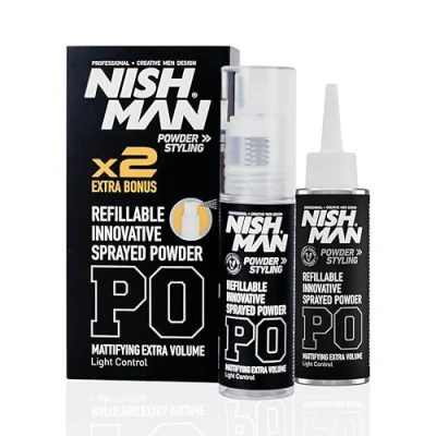Immagine di Nishman Hair Styling Sprayed Powder + Refill Volume Massimo E Consistenza Polvere Perfetta Per Lo Dei Capelli Una Tenuta Flessibile Finitura Opaca