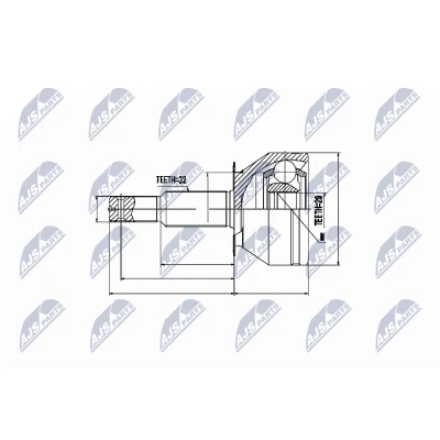 Immagine di NTY NPZ NS 063 Kit Giunto Omocinetico Assale posteriore Sx, Dx,