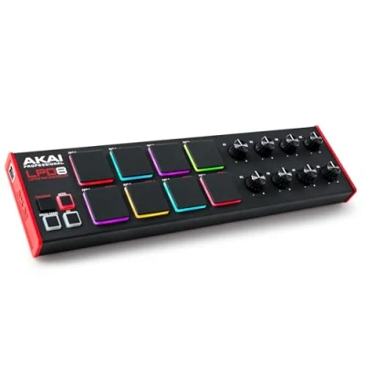 Immagine di AKAI Professional LPD8, Controller MIDI USB con 8 Drum Pad MPC Reattivi per Mac e PC, Manopole Assegnabili Software la Produzione Musicale
