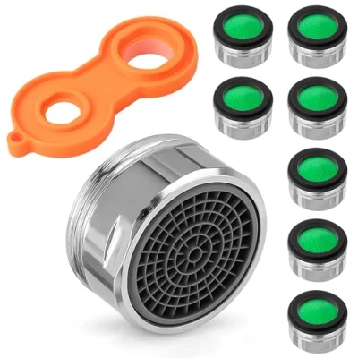 Immagine di ECENCE Aeratore Rubinetto 8 pezzi Rompigetto M24 con filtro ABS e guarnizione in gomma chiave di montaggio inclusa Filtri Rubinetti Lavandino per Bagno Cucina