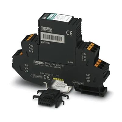 Immagine di Phoenix Contact 2801272 PT IQ 4X1+F 24DC Scaricatore di sovratensioni Protezione da per: Armadi distribuzione 10 kA 1 pz.
