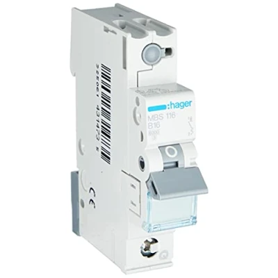 Immagine di Hager MBS116 interruttore automatico B type 1 modulo/moduli
