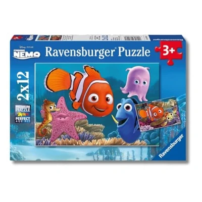 Immagine di Ravensburger Italy Finding Dory, Nemo, 2x12 Pezzi, Puzzle per Bambini, età Consigliata 3+, Multicolore, 07556 0