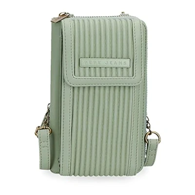 Immagine di Borsa a tracolla Pepe Jeans Aurora Porta Cellulare Verde 11x17,x52,5 cm Pelle sintetica