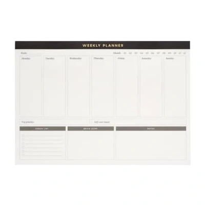 Immagine di Kokonote: Planner settimanale A4 Basic Studio Weekly Planner, Planning da Tavolo con 64 fogli a strappo, 21 x 29,7 cm, Agenda Organizer, To Do List Collection