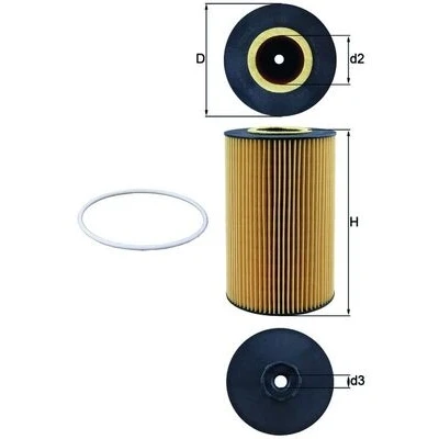 Immagine di MAHLE ORIGINAL OX 425D filtro olio Cartuccia MAN: TGX, TGS