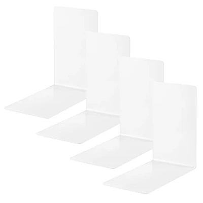 Immagine di Alco Albert 4301 10 4 Fermalibri in Metallo, Pezzi, Bianco, 14 x 8,5 Cm, per Scuola, Ufficio e Casa