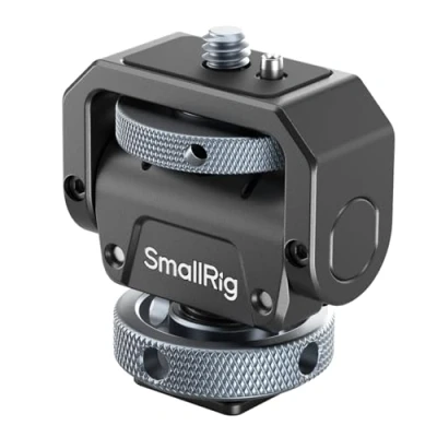 Immagine di SMALLRIG Cold Shoe Monitor Mount, Supporto Girevole a 360 e Inclinabile 180 per da Campo, LED, Flash, Capacità di Carico Massima 3,2 kg Inclinazione 90 3809