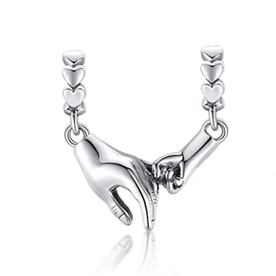 Immagine di YaShuo Jewellery C772 Ciondolo a forma di cuore con scritta I Love You Forever, compatibile Pandora, in argento Sterling 925, catena sicurezza per braccialetti (catena mano)