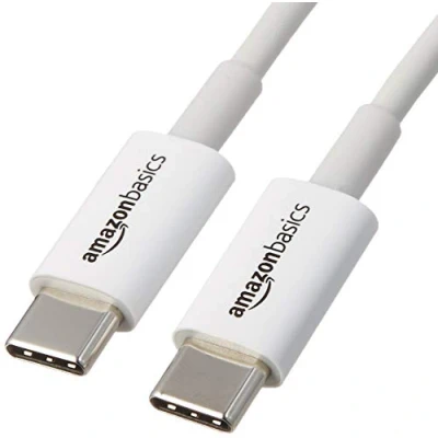 Immagine di Amazon Basics Cavo da USB C a 2.0 ricarica rapida, velocità 480 Mbps, certificazione IF, per Apple iPhone 15, iPad, Samsung Galaxy, tablet, laptop, 1.8 m (183 cm), bianco