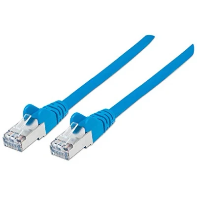 Immagine di Intellinet 350723 RJ45 cavo di rete, patch CAT 6A S/FTP 0.50 m Blu Schermatura singola, totale, Privo alogeni 1 pz.