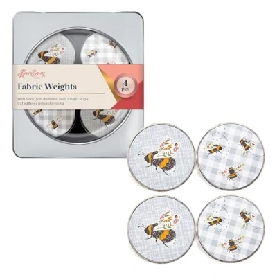 Immagine di Sew Easy Pesi in Tessuto per Cucito, Artigianato, Taglio Modello, Sartoria, trapuntatura, Api, 50 x 5mm