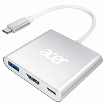 Immagine di Acer Adattatore USB C HDMI 4K con PD 100W, Multiporta HDMI, 3.0 5Gbps Compatibile per MacBook Pro, iPad Pro Air, iPhone 16 Plus Max, S24 ecc.