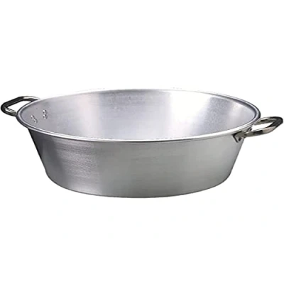 Immagine di Pentole Agnelli FAMA412 Casseruola Alta con Maniglie, Alluminio, Argento, 60 cm