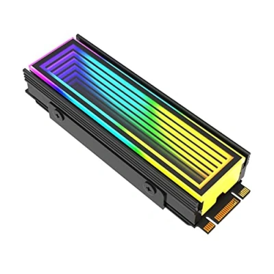Immagine di BRIUERG 5V ARGB Sync Computer 2280 SSD M2 Radiatore PC RGB M.2 Nvme Dissipatore di Calore Raffreddamento Unità A Stato Solido Radiato