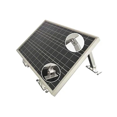 Immagine di enjoy solar Staffa regolabile in alluminio con angolo di inclinazione 10 30 per pannelli solari, adatta a tutte le larghezze dei moduli (viti e dadi inclusi)