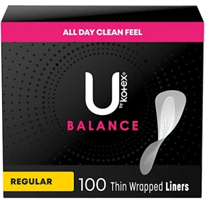 Immagine di U by Kotex Barely There Thin Panty Liners, Unscented, 100 Count