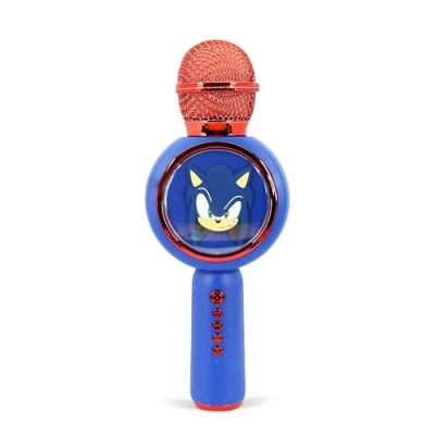 Immagine di OTL Technologies SH1207 Sonic the Hedgehog Popsing Microfono wireless per karaoke con luce a LED, modalità cambia voce, colore: blu