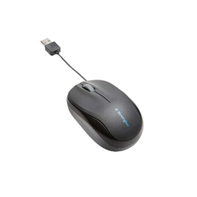 Immagine di Kensington Mouse Pro Fit Portatile con Cavo Riavvolgibile, USB Ottimo in Movimento, Dimensioni Ridotte Rotella di Scorrimento, Compatibile Windows e Mac, K72339EU