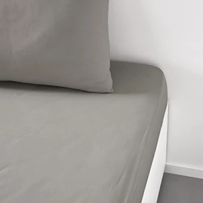 Immagine di TODAY Essential Lenzuolo con angoli, 160 x 200 cm, 2 persone, 100% cotone, tinta unita, Dune