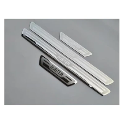 Immagine di SANQIUTOU Acciaio Inox Battitacco per Auto Sticker Protezione Davanzale della Porta AntiGraffio Soglia Styling Dacia Duster 2010 2021 2022 2023 2024 2025, 4 Pezzi