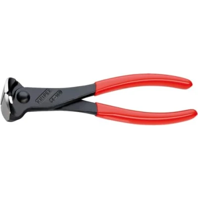Immagine di Knipex Tronchese per Meccanica con Tagliente Frontale Bonderizzata Nera, Rivestiti in Resina Sintetica 180 Mm 68 01 Ean