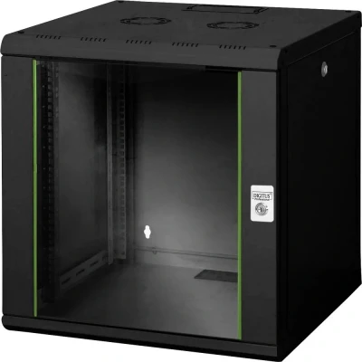 Immagine di Digitus DN 19 12U 6/6 SW Armadio rack da parete (L x A P) 600 643 mm 12 U Nero, Nero (RAL 9005)