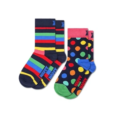 Immagine di Happy Socks Unisex Baby 2 Pack Stripe Socks, Blue, 1/2 Years EU (2er Pack)
