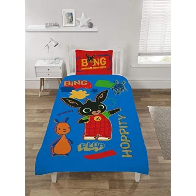 Immagine di Coco Moon Bing Bunny Rebel Rules Set copripiumino e federa reversibile per letto singolo, ideale come regalo