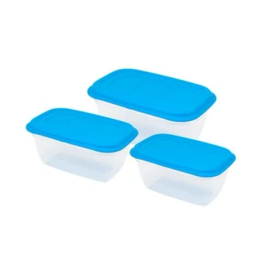 Immagine di GIO&#039;STYLE Set di 3 Contenitori Ermetici per Alimenti 0.5L + 1L 1.5L Made in Italy Rettangolari Adatto a Frigorifero, Freezer, Microonde Linea
