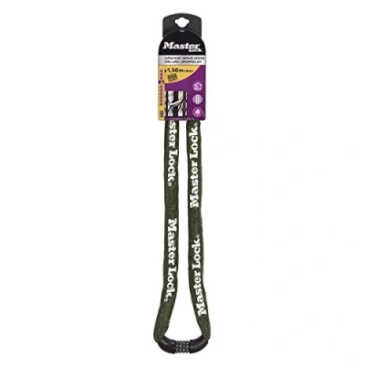 Immagine di Master Lock 8028EURD Lucchetto Bici con Combinazione, Verde, 150 cm