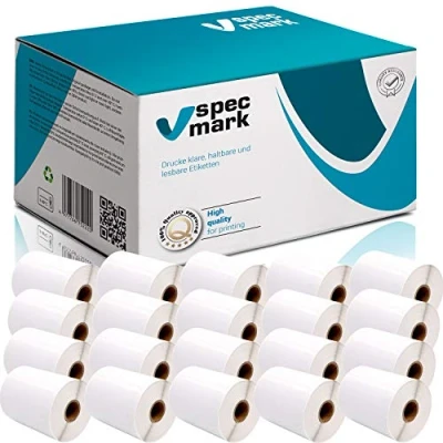 Immagine di specmark 20 Rotoli di etichette compatibili con DYMO S0904980 104mm x 159mm 220 Pezzo compatibile tutte le stampanti LabelWriter 4XL, LW 4XL