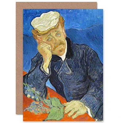 Immagine di Artery8 Vincent Van Gogh Dr Paul Gachet Fine Art Greeting Card Plus Envelope Blank Inside Paolo