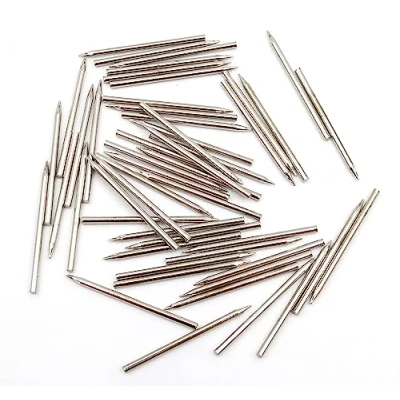 Immagine di Design61 50 x perni in acciaio 2,0 40 mm con punta tagliata senza testa nichelata