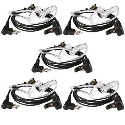 Immagine di Retevis Cuffie Walkie Talkie Auricolare 2 Pin con Acustico Trasparente Tubo Compatibile Motorola DP1400 CP040 GP68 GP88 GP300 CT150 Pro1150 HYT TC 500 600 Ricetrasmettitore (5 pz)