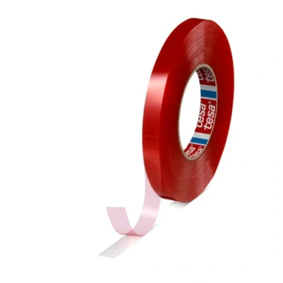 Immagine di Tesa 4965 Next Gen Nastro Biadesivo con Elevata Resistenza al Taglio e Alle Alte Basse Temperature, Adesivo in Acrilico Top di Gamma, Trasparente, a Biomassa Bilanciata (15 mm x 50 m)