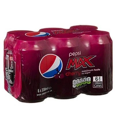 Immagine di Pepsi Max ciliegia 330 ml (confezione da 24 x ml)