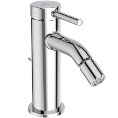 Immagine di Ideal Standard Ceraline, Miscelatore monocomando bidet, Rubinetto bidet Con cartuccia FirmaFlow, asta di comando e piletta, Easyfix, Cromato