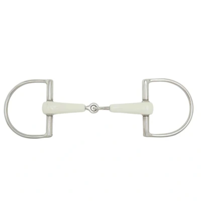 Immagine di BR Filetto a D Singolo Rotto Combo Comfort 18 mm Ø 70 13,5 Wit/zilver Grigio