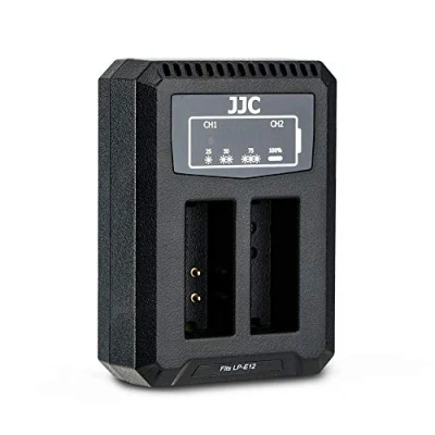 Immagine di JJC Caricabatteria Doppio USB per Fotocamere Canon EOS M, M2, M10, M50, M100, M200, 100D LP E12