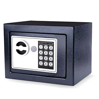Immagine di MEYKEY Cassaforte piccolao,Cassaforte Elettronica con chiave per apertura d&#039;emergenza,Cassaforte a muro,230 x 170 mm，Nero