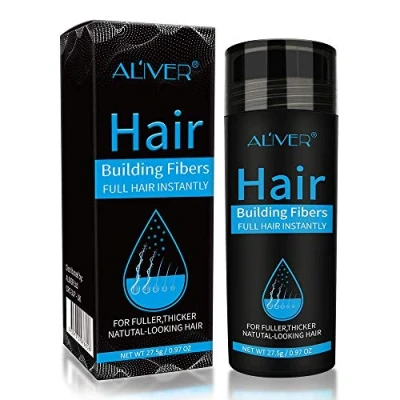 Immagine di Fibre di Capelli (Marrone Scuro), Formula Naturale non Rilevabile, Più Spessi e Pieni in 15 Secondi, Nasconde la Perdita L&#039;aspetto Uomini Donne Giovani