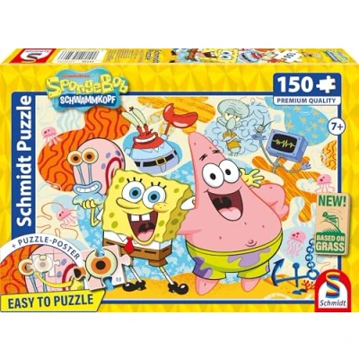 Immagine di Schmidt Spiele 56546 SpongeBob e gli amici Puzzle per bambini, 150 pezzi, in cartone erboso, Multicolore