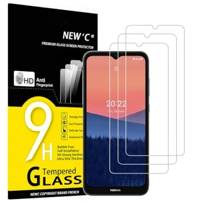 Immagine di NEW&#039;C 3 Pezzi, Vetro Temperato per Nokia C21, Pellicola Prottetiva, Senza Bolle, Durezza 9H, 0,33mm Ultra Trasparente, Resistente.