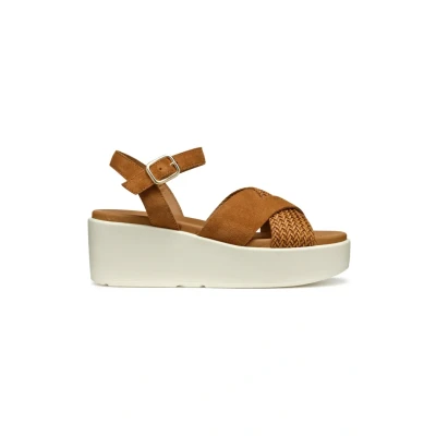 Immagine di Geox D XAND 2.2S B, Sandalo con Zeppa Donna, Cognac, 38 EU